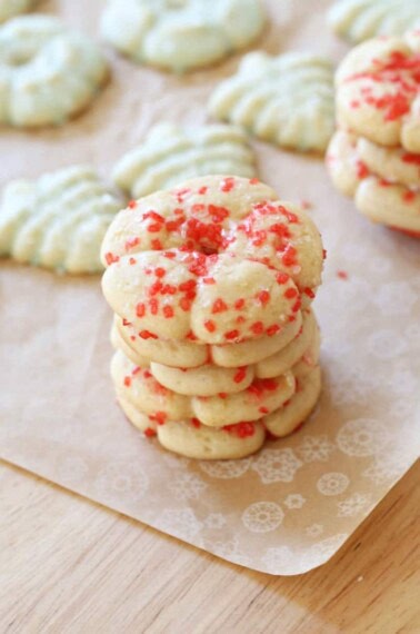 Classic Spritz Cookies are a great way to add variety to your cookie trays this year!