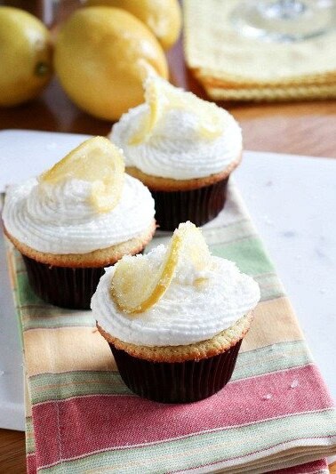 This Lemon Drop Cupcake, inspired by a Lemon Drop Martini, is light, refreshing and can be made with or without alcohol. It's up to you!