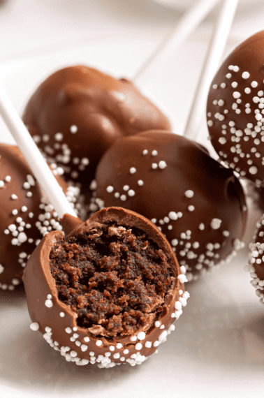 Copycat Starbucks cake pops with sprinkles.