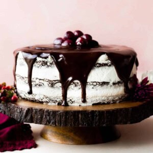 black forest cake with chocolate ganache