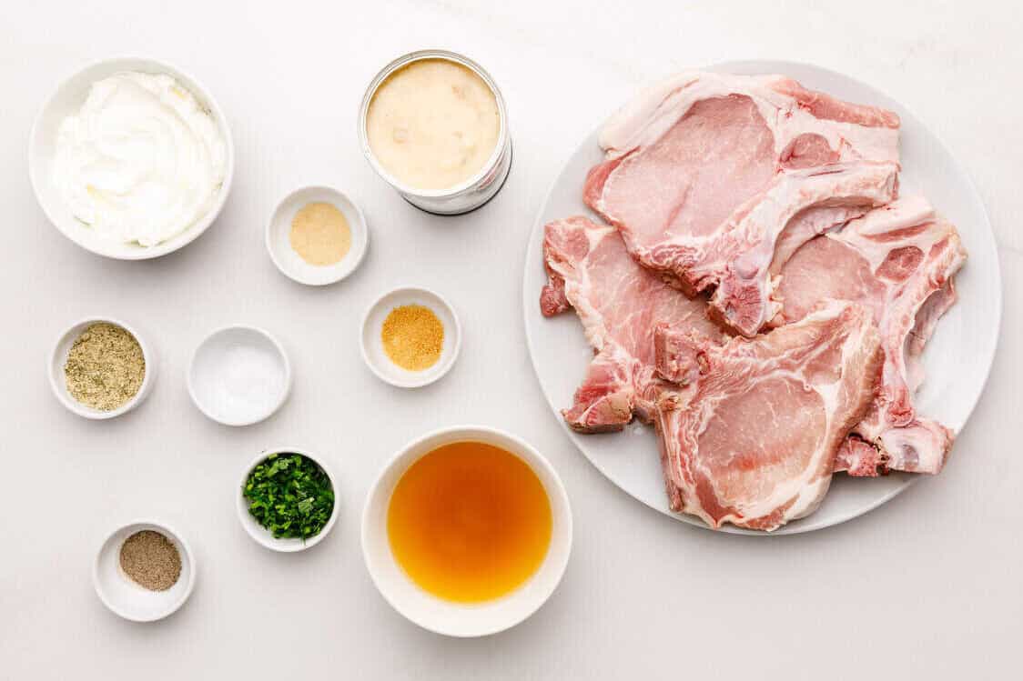 Ingredients for Crockpot pork chops Ingredients for crockpot pork chops.