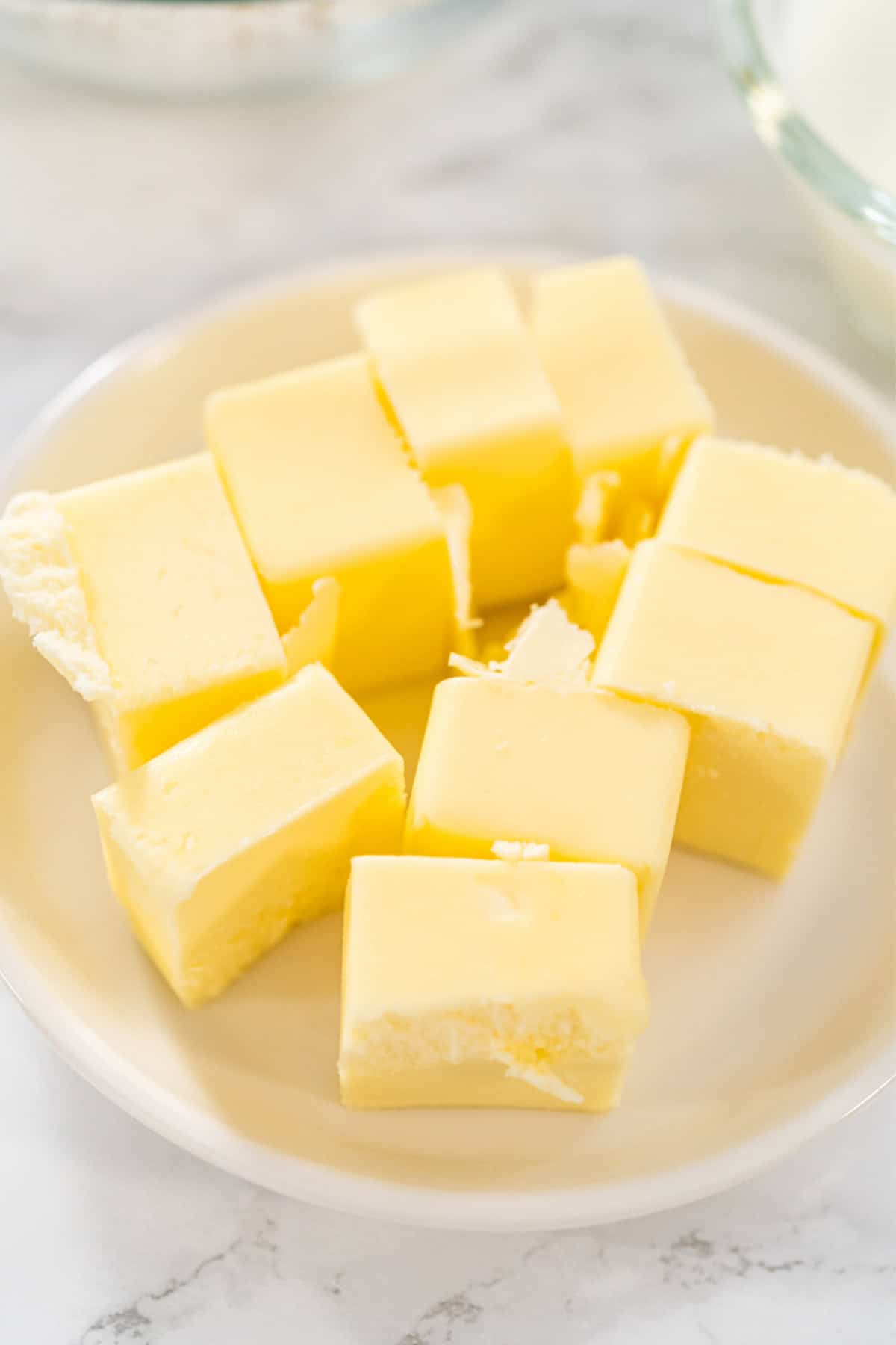 Butter in a bowl cold butter in a bowl.