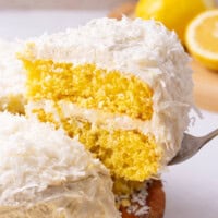 lemon coconut layer cake.