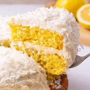 lemon coconut layer cake.